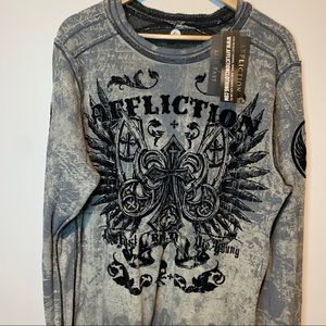 Affliction Reversible thermal shirt